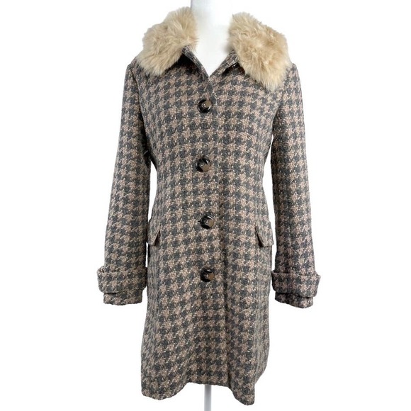 Orvis Jackets & Blazers - Orvis | 🌲BF Special Faux Fur Trim Button Front Knit Longline Peacoat Size XS